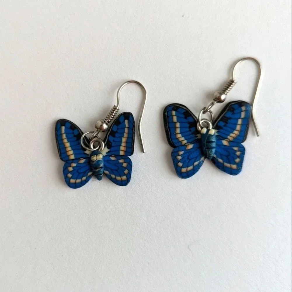 Butterfly Dangling Earrings - Picture 2 of 3